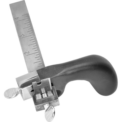 Outil de coupe manuel pour sangles en cuir, avec manche en aluminium, idéal pour le travail du cuir. (1/5)
