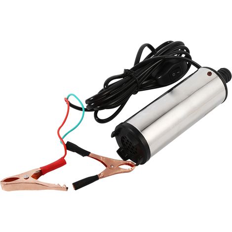 Pompe submersible 12V acier inoxydable pour transfert de gasoil, diesel, liquide, portable (1/5)