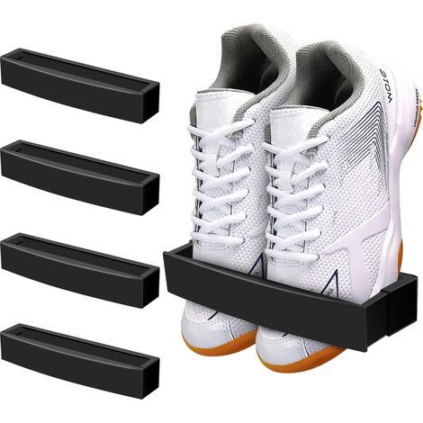Confezione da 4 scaffali porta scarpe regolabili da parete, organizer per scarpe, contenitori per camper, scarpiera da appendere alla porta (1/5)