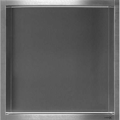 Looox BoX niche - 30x30x10cm - encastrée - inox brossé