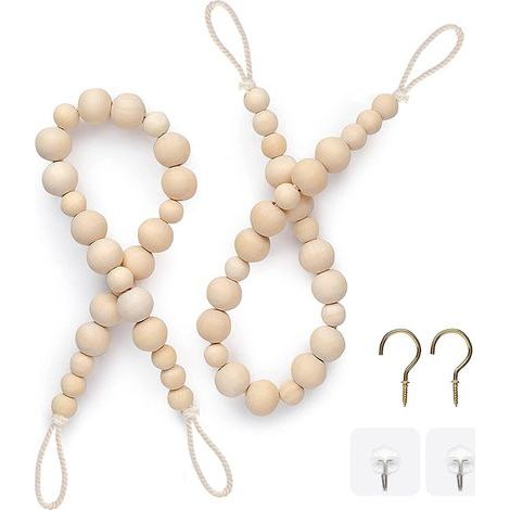 2 Pièces Bohème Embrases pour Rideaux, Attaches Rideaux, Embrasses à Rideaux - pour Mur,Ferme,fenêtre,Chambre à Coucher,Salle à Manger (1/4)