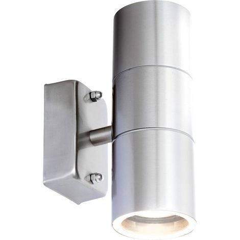 Lampada da parete a LED per esterni in acciaio inox terrazze faretti in vetro UP DOWN
