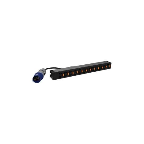 PDU standard 19pouces 1U LCS³ avec 12 prises C13 verrouillables et cordon d'alimentation 3m avec fiche 2P+T 16A LEGRAND 646815 (1/3)