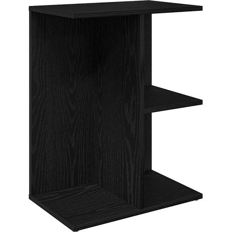 Maison Exclusive - Nachttisch Schwarz Eichen-Optik 46,5x29x61 cm