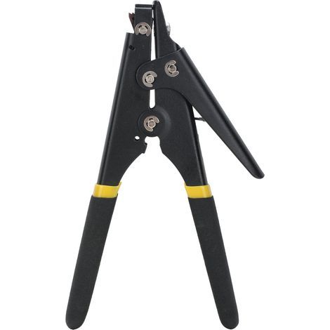 Portable nylon zip tie gun with adjustable tension, black plastic zip tie fixing and cutting tool (1/5)