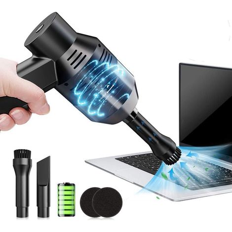 Aspirateur Sans Fil - Mini Aspirateur Portable Pour Voiture Bureau Clavier - Autonomie Batterie Intégrée - 75 dB - 1 Pièce (1/5)
