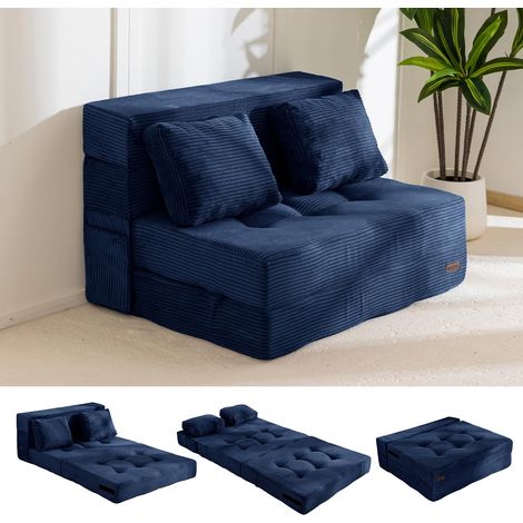 Folding Sofa Mattress for Adults and Children, Folding Mattress Adult Convertible Sofa Bed Portable with 2 Pillows, Mattress for Guests (1/5)