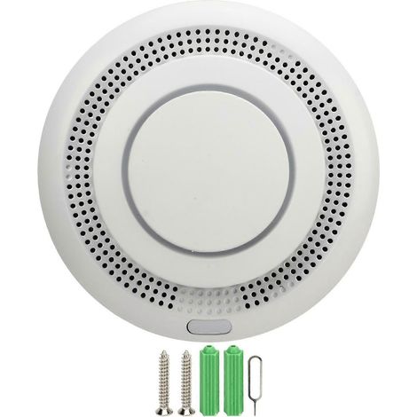 Détecteur de fumée haute sensibilité avec bouton de test et indicateur de batterie faible
