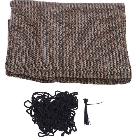 Auvent en tissu polyéthylène, couverture pour jardin, patio, terrasse, serre, 4x6 m/13,1x19,7 pi, marron. (1/3)