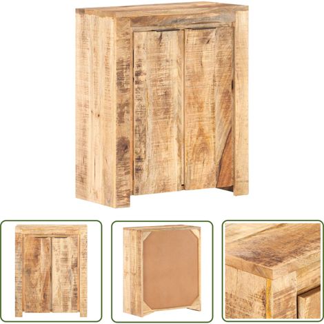 The Living Store Buffet 59x33x75 cm Bois de manguier brut - Buffet - Armoire - Meuble De Salon - Bois De Manguier - Mobilier (1/5)