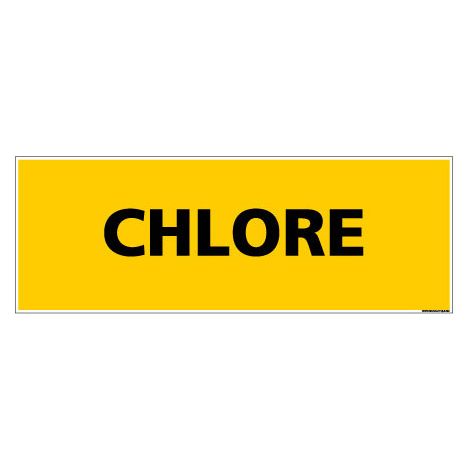 Panneau de Signalisation danger CHLORE (C0120) - Plastique PVC 1,5 mm - 210 x 75 mm