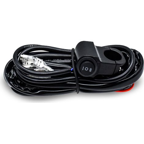 Kit de cableado para barra de luz LED, arnés de cableado para motocicleta LED de 180 W, 3 cables, 16 AWG, con relé de 12 V 40 A e interruptor de control para alternar entre diferentes modos. (1/5)