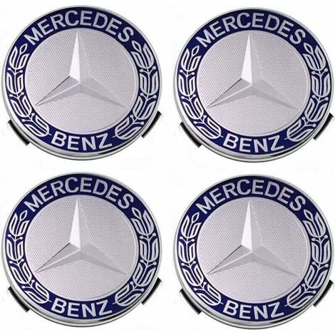 Mercedes-Benz kompatible Radkappen, 75 mm – blau, 4er-Set (1/5)