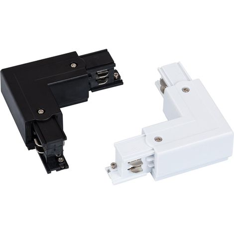 Connettore Left Side Tipo L per Binario Trifase Nero