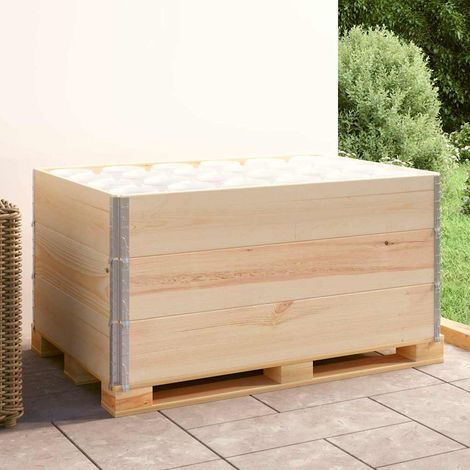 vidaXL Colliers de palette 3 pcs 80x120 cm Bois de pin solide (1/5)