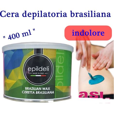 Trade Shop - 400 G De Cera Depilatoria Brasileña Liposoluble Clorofílica En Lata -