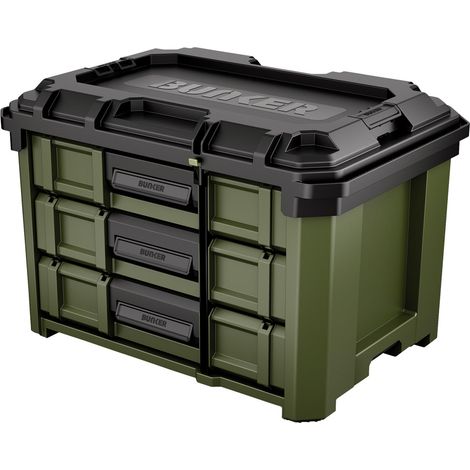 Draper 29441 BUNKER Load-Up Stacking 3 Drawer Tool Box, 570mm