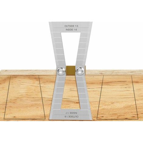 Marqueur à Queue d'aronde, Outil de Guide à Queue d'aronde de jauge de Joints de Bois coupés à la Main, modèle de Queue d'aronde Taille 1:5-1:6 et 1:7-1:8 pour Le Travail du Bois - Argent (1/5)