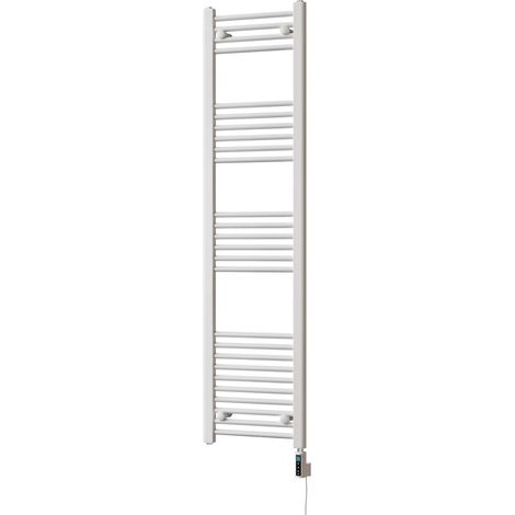 Zennor - White Electric Towel Rail H1600mm x W400mm Straight 500w Thermostatic WIFI (1/3)