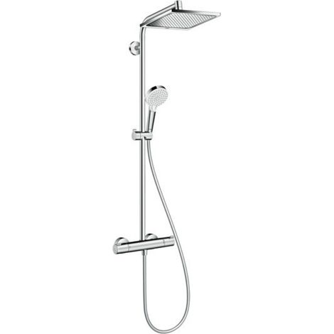 Hansgrohe – Douche de tête Crometta E 240 HG27271000 – Jet Rain orientable – Laiton chromé – Longueur 103.4cm – QuickClean pour entretien facile