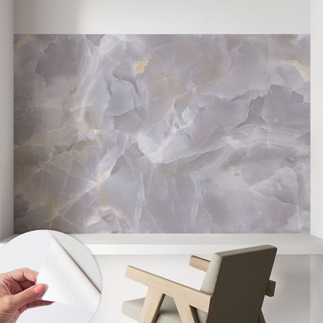 Papier peint autocollant avec imprimé décoratif pour salon et chambre à coucher Installation facile Vagues marbrées 104x70 cm (1/5)