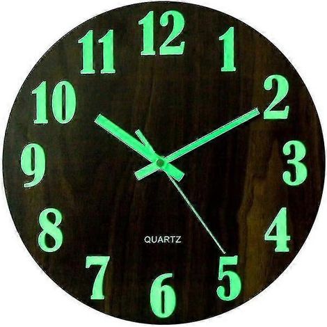 Orologio da parete luminoso, moderno, decorativo, silenzioso, con quadrante grande (1/4)