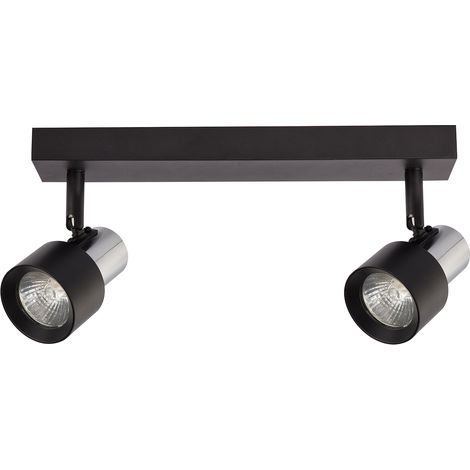 Lampada da soffitto Cino 2xGU10 Nero + Cromo (1/5)