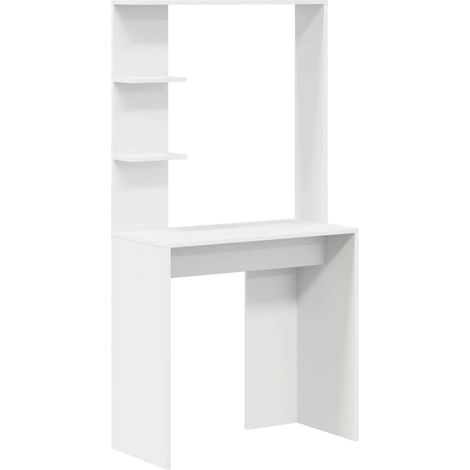 Bureau Informatique Bureau D'étude - Blanc 78,5 x 37 x 154,5 cm Bois d'ingénierie fr16313 (1/5)