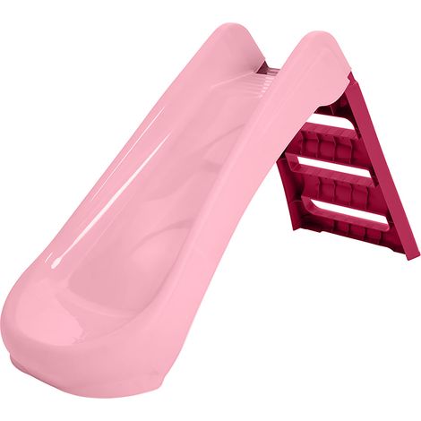 Scivolo per Bambini Pieghevole a 3 Gradini Rosa