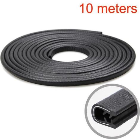 Seuil de porte voiture 10 m, protecteur anti-rayures universel en PVC noir, adapté à tous les véhicules pour éviter les rayures lors de l'entrée et la sortie