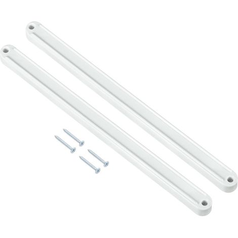 Glissières De Tiroir, 1Set 235mm - Rails De Tiroir En Plastique Avec Vis, Rail De Guidage Rainuré Monté Latéral Pour Tiroir De Cabinet Table De Chevet Armoire Commode (Blanc) (1/5)