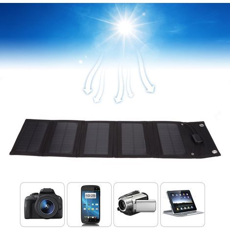 Panneau Solaire 15W Pliable Étanche avec Port USB - Chargeur Portable pour Téléphone, Ordinateur Portable, Appareil Photo (1/5)