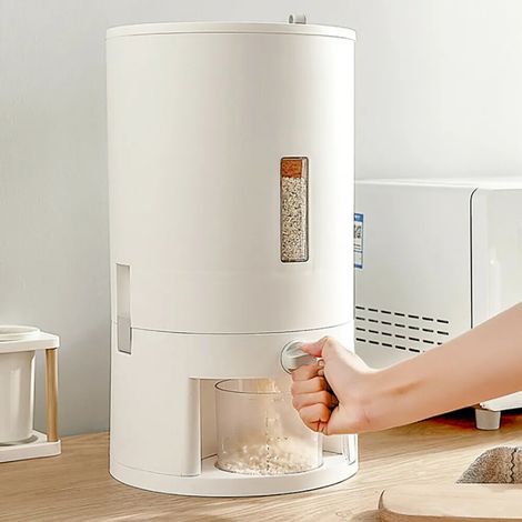 20-Liter-Reisbehälter, Reiseimer, Aufbewahrungsbox, Kunststoff-Lebensmittelaufbewahrungsbox, Spender + Messbecher (1/5)