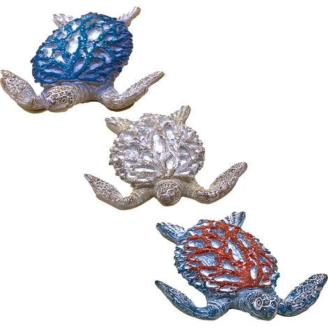 Signes Grimalt Figura De Tortuga Figuras  Tortuga 3U Marinero Azul 10x11x3cm 33178