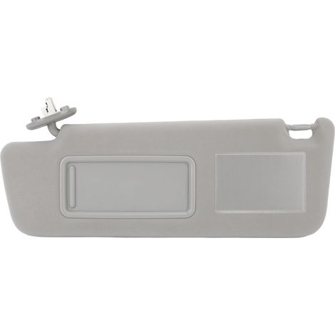 Estensione per parabrezza auto CFTGIW con protezione dai raggi, specchietto per il trucco e luce, in materiale ABS grigio, compatibile con Land Cruiser Prado 2002-2010 (sinistra) (1/5)