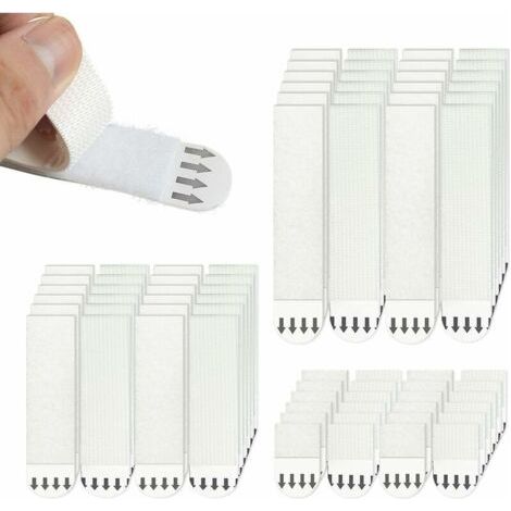 Crochet, 36 Pcs Languettes Accroches Tableaux, S/M/L Accroche Tableau sans Percer, Bandes Adhésives de Suspension pour Accrocher des Cadres et des Décos de Noël Sans Endommager (Blanc) (1/5)