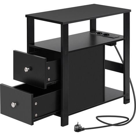 CAIziTable basse étroite moderne pour canapé, table d’appoint avec prise, table d’appoint (1 pièce) (1/5)