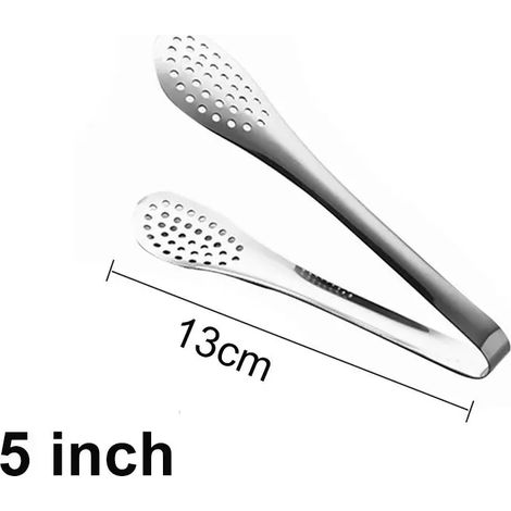 Pince de cuisine (12,7 cm) résistante à la chaleur, idéale pour servir salades et buffets, avec pinces alimentaires et barbecue en acier inoxydable. (1/5)
