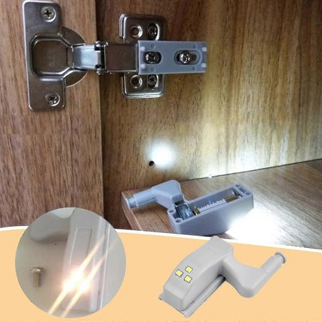 Accessoires de quincaillerie pour meubles, éclairage LED pour charnières hydrauliques, armoire