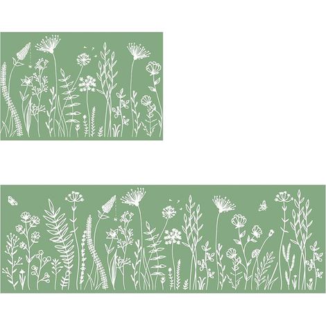 Tapis Cuisine - 40x120 cm et 40x60 cm - Antidérapant - Lavable en Machine - Pour Cuisine et Salle à Manger - Lot de 2