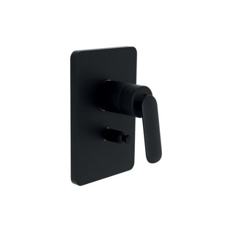 Façade mitigeur douche encastrée 2 sorties Noir Mat - CRISTINA ONDYNA FL68913 (1/2)