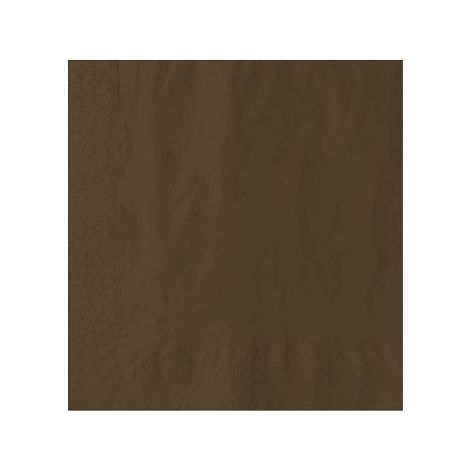 Serviette jetable Marron 2 plis 40x40 cm - 100 pièces - Ecobioshopping