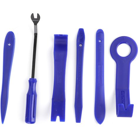 Kit de démontage de garnitures intérieures de voiture (panneaux de porte, tableau de bord, GPS, autoradio) en 12 pièces avec outils de réparation (1/5)