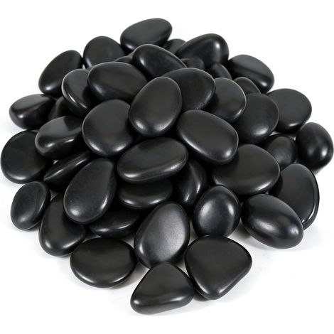 Galets Noirs Naturels - 1,33 kg - 1 à 2 cm - Pierres Polies pour Aquarium et Jardin (1/5)