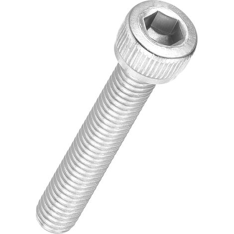 25Pcs Vis à Tête Cylindrique à Six Pans Creux M5-0.8 x 30mm Douille Allen Entièrement Filetée en Acier Inoxydable 304 pour Moteur Électrique, Impression 3D, Argenté (1/5)