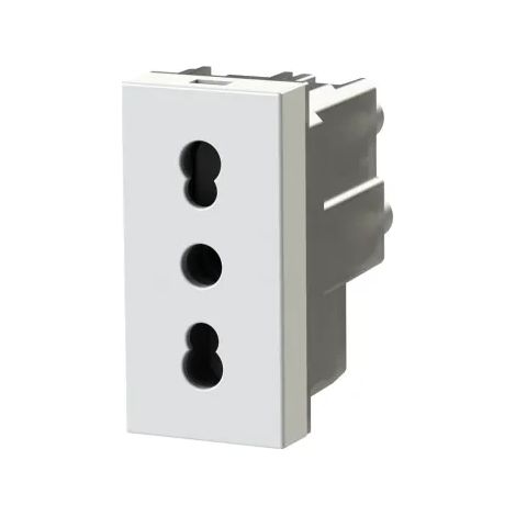 Presa compatibile con Bticino MatixGo 4BPBP.JW Tipo JW4180 16A bianco Bipasso
