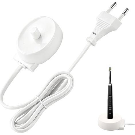 Ladegerät kompatibel mit Oral-B elektrischen Zahnbürsten – Weiß – Induktive Ladestation mit europäischem Stecker – Sicher und wasserdicht (1/5)