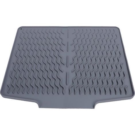 Tapis égouttoir à vaisselle en silicone antidérapant, résistant à la chaleur, pliable et facile à nettoyer pour la cuisine