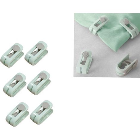 Pinzas para funda nórdica - Abrazadera antideslizante para funda nórdica - Para asegurar la ropa de cama - Fijador de edredón de plástico - Sujeciones para edredón - Accesorio deslizante para cama (1/5)