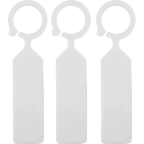 100 Pcs (Blanc) Plastique Étiquettes de Plantes Suspendues 11x2.4cm Rectangle Fleur Plante Étiquette Pot Nom Piquet Étiquettes Marqueurs De Jardin pour Serre Jardin Cour (1/5)
